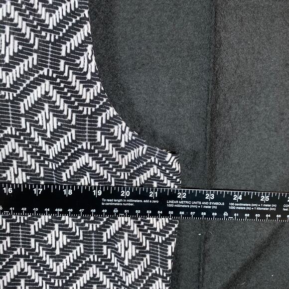 Croft & Barrow Womens Shirt Black White Button Down Geometric Sleeveless Tank XL - Picture 6 of 10